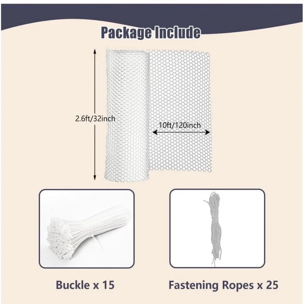 Banister Guard Balcony Netting Stairs Railing Stairs Nylon Net 10 ft L x 2.6